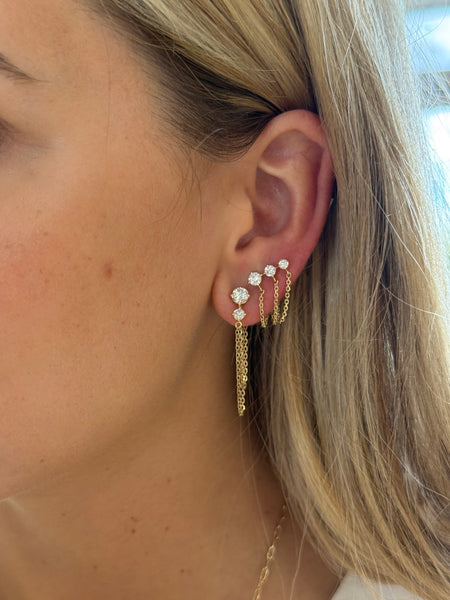 Starlight Triple Chain Stud