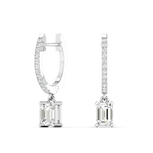 Load image into Gallery viewer, Emerald Droplet Hoops