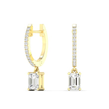 Load image into Gallery viewer, Emerald Droplet Hoops