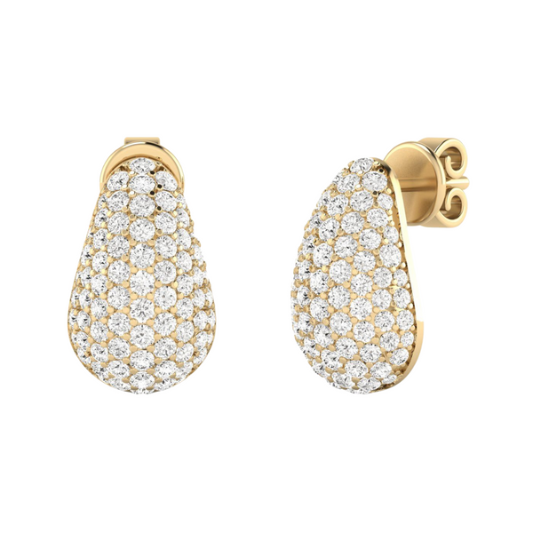 Pave Domed Cloud Earrings