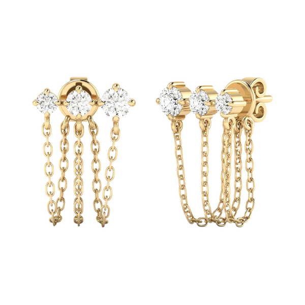 Starlight Triple Chain Stud