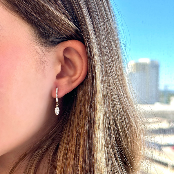 Marquise Droplet Hoops (Copy)