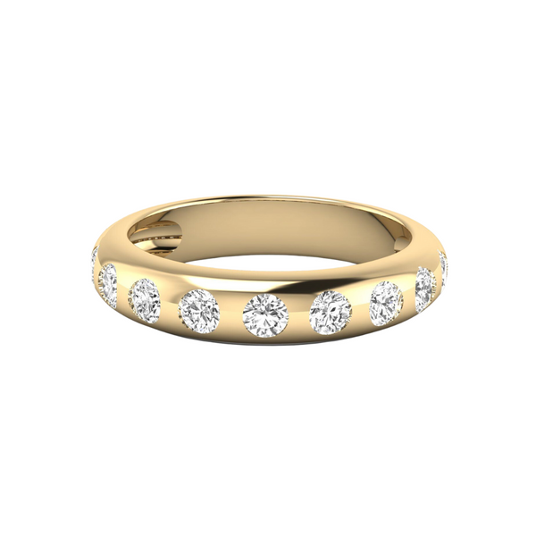 Round Inlay Diamond Band