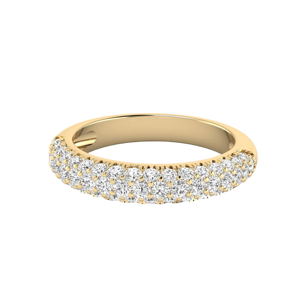 Domed Pave Half Band