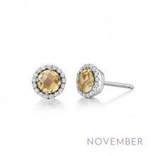 Load image into Gallery viewer, Birthstone Halo Earrings