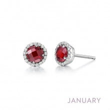 Load image into Gallery viewer, Birthstone Halo Earrings