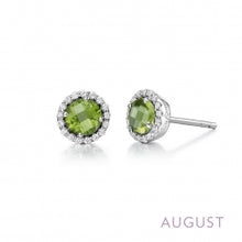 Load image into Gallery viewer, Birthstone Halo Earrings