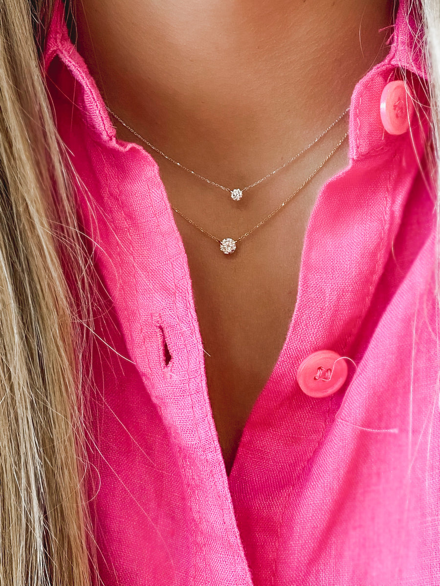 Minimal Diamond Necklace Crawford Jewelers