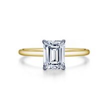 Load image into Gallery viewer, Emerald-Cut Solitaire Engagement Ring
