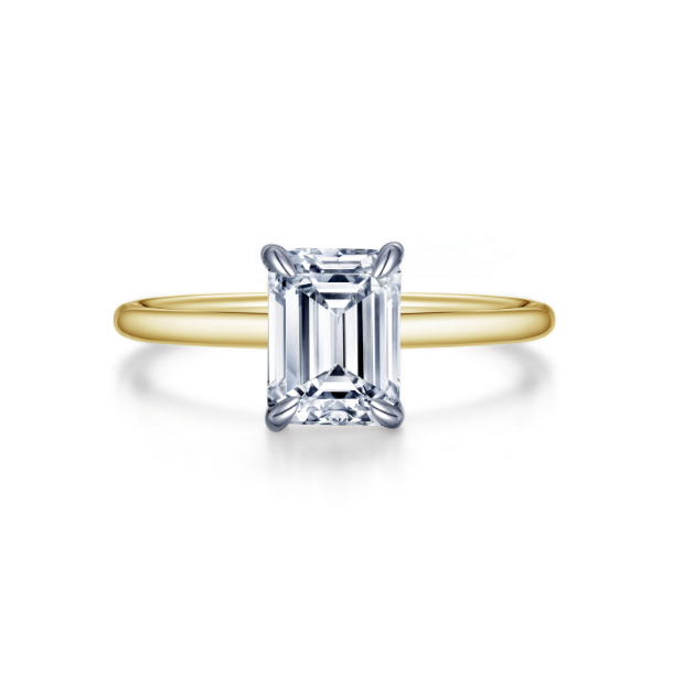 Emerald-Cut Solitaire Engagement Ring
