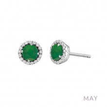 Load image into Gallery viewer, Birthstone Halo Earrings