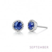 Load image into Gallery viewer, Birthstone Halo Earrings