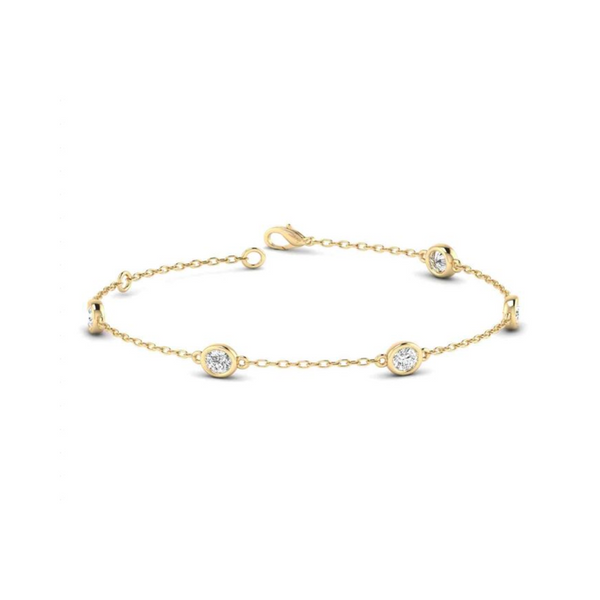Round Bezel Station Bracelet