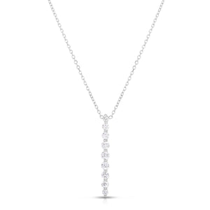 Graduated Diamond Single Prong Pendant