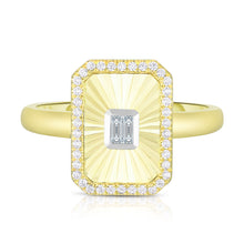 Load image into Gallery viewer, Fluted Baguette and Pave Diamond Ring

