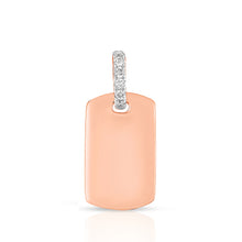 Load image into Gallery viewer, Diamond Bale Dog Tag Necklace
