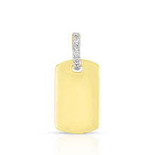 Load image into Gallery viewer, Diamond Bale Dog Tag Necklace
