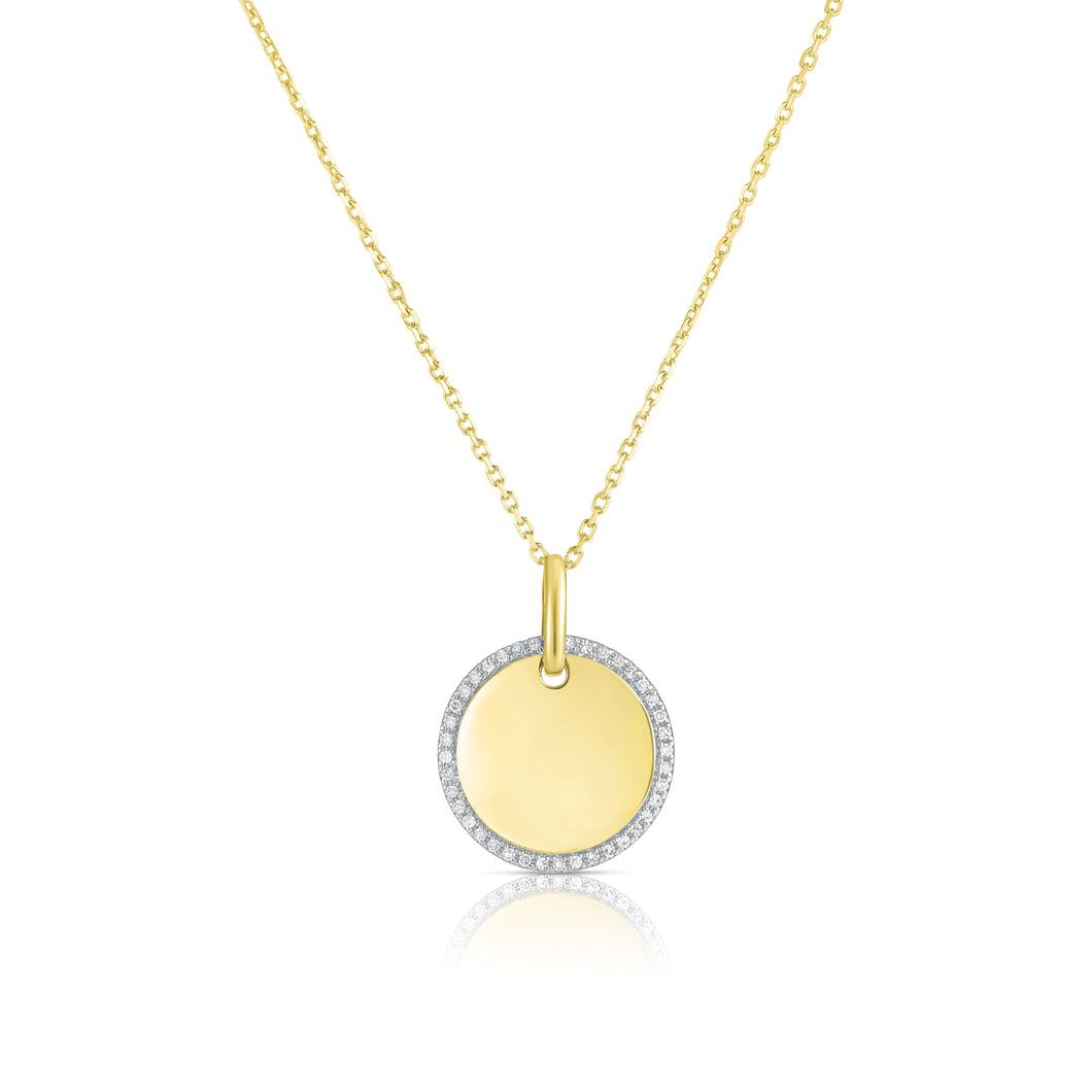 Diamond Outlined Gold Disc