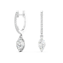 Load image into Gallery viewer, Marquise Droplet Hoops
