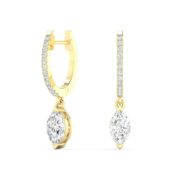 Marquise Droplet Hoops