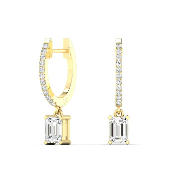 Emerald Droplet Hoops