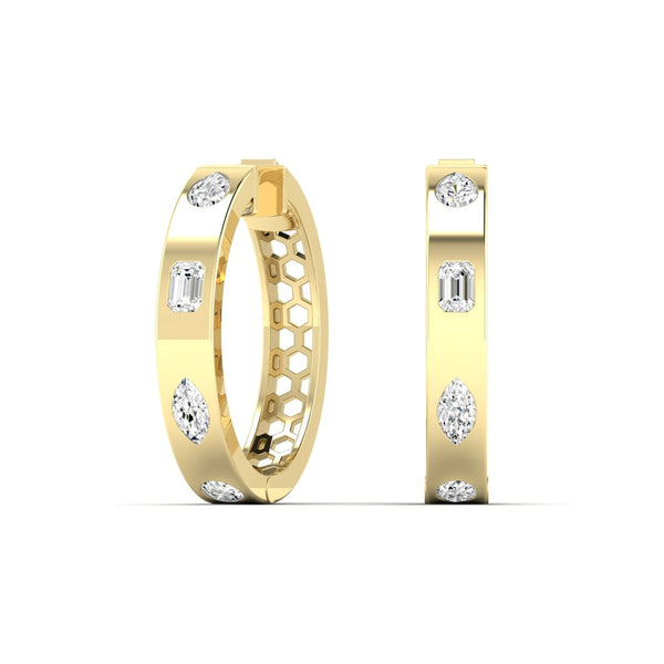 Multi Shape Inlay Hoops