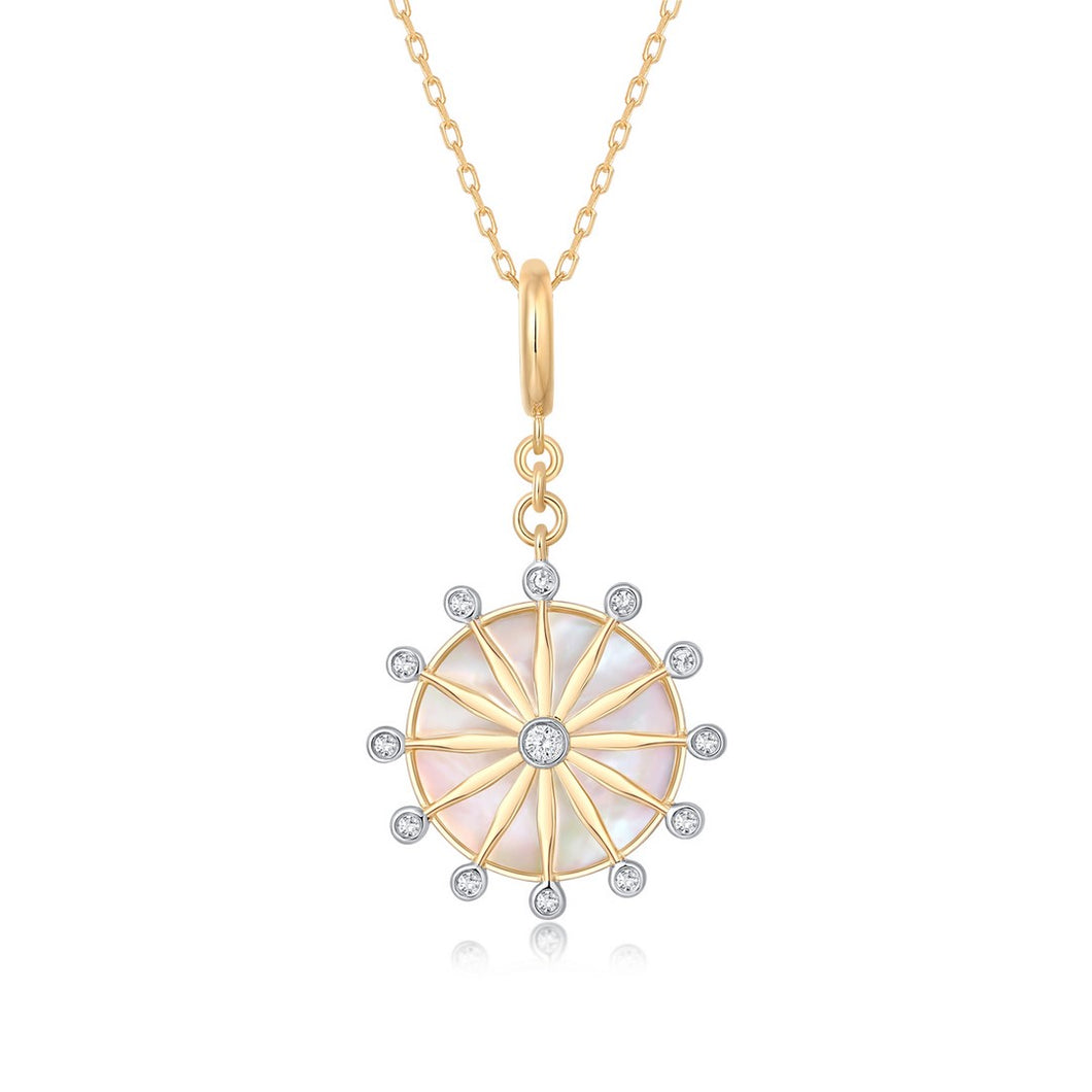 Mother of Pearl Sun Charm