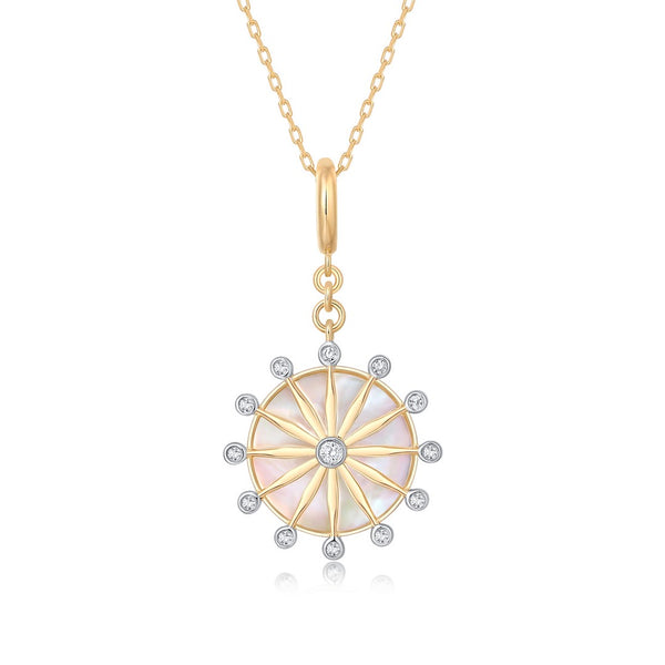 Mother of Pearl Sun Charm