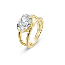 Load image into Gallery viewer, Floating Oval Split Shank Ring
