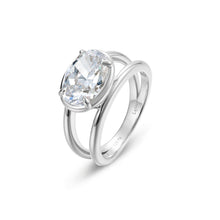 Load image into Gallery viewer, Floating Oval Split Shank Ring
