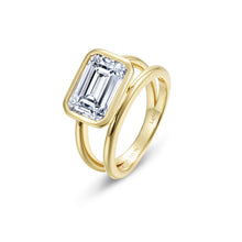 Load image into Gallery viewer, Floating Emerald Split Shank Ring
