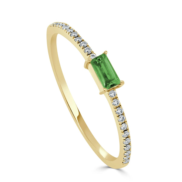Baguette Birthstone Ring