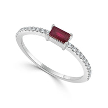 Load image into Gallery viewer, Baguette Birthstone Ring
