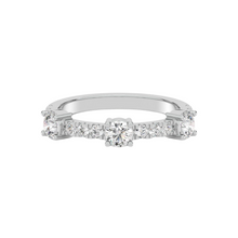 Load image into Gallery viewer, Three Round and Pave Band

