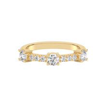Load image into Gallery viewer, Three Round and Pave Band
