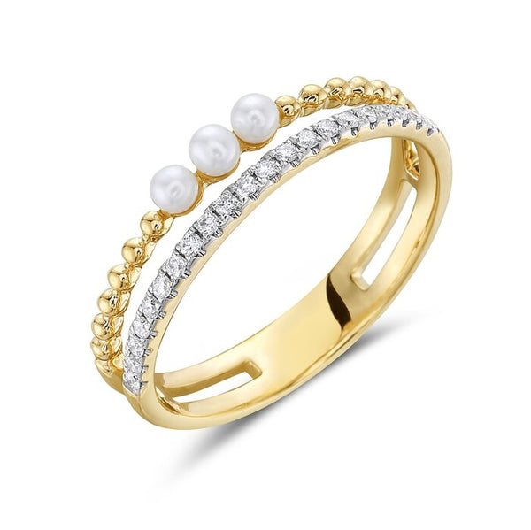 Triple Pearl Ring