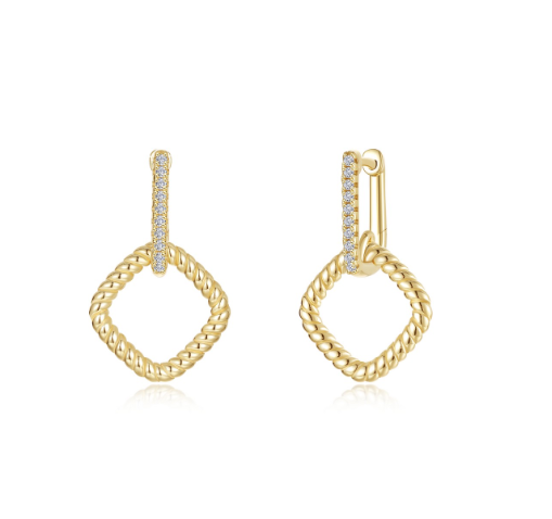 Celesta Cube Dangle Earrings