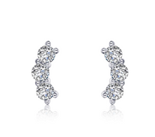 Load image into Gallery viewer, 3 Stone Stud Earrings
