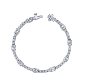 Regal Cushion Cut Tennis Bracelet