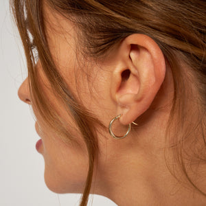 2mm x 15mm Polished Hoop Earrings