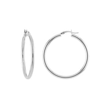 Load image into Gallery viewer, 3mm x 40mm Polished Hoop Earrings
