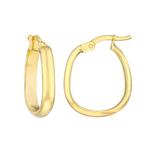 Load image into Gallery viewer, Off Round Polished Hoop Earrings
