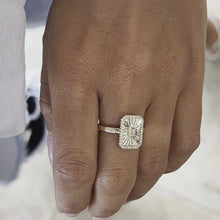Load and play video in Gallery viewer, Fluted Baguette and Pave Diamond Ring
