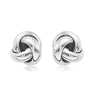 Sterling Silver Love Knot Studs