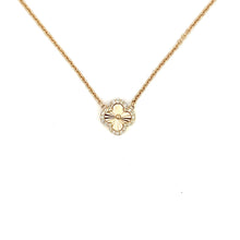 Load image into Gallery viewer, Diamond Outline Quatrefoil Necklace
