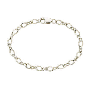 Sterling Silver Figure 8 Link Charm Bracelet