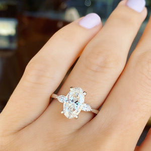 Custom Stone Oval Engagement Ring