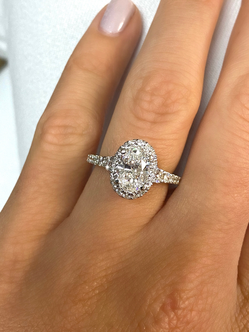 Custom Two-Tone Oval Engagement Ring