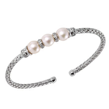 Load image into Gallery viewer, Gianna Freshwater Pearls 3MM Charles Garnier Cuff
