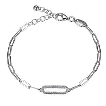 Load image into Gallery viewer, Crystal Link 3mm Paperclip Bracelet

